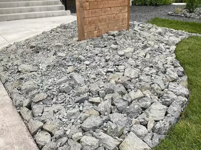 residential lawn with crushed stone and other landscaping services